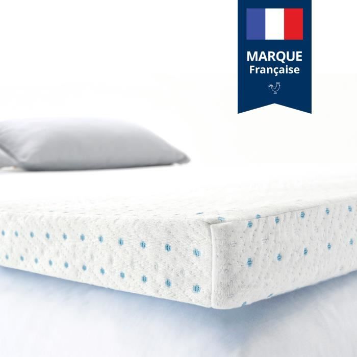 VISCOSOFT Surmatelas m&eacute;moire de forme 140x190 -  - Gel rafra&icirc;chissant - Housse bambou lavable 