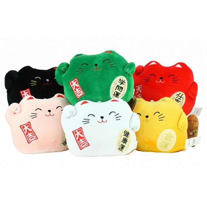 Peluche - Maneki Neko 20 Cm - 1 aléatoire 6 Couleurs