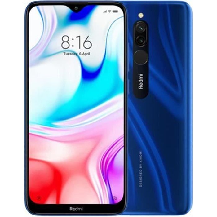 Vente Téléphone portable Xiaomi Redmi 8 4Go 64Go Bleu saphir Smartphone 4G 6.22'' 12MP double caméra 5000mAh Snapdragon 439 Octa Core pas cher Vente Téléphone portable Xiaomi Redmi 8 4Go 64Go Bleu saphir Smartphone 4G 6.22'' 12MP double caméra 5000mAh Snapdragon 439 Octa Core pas cher