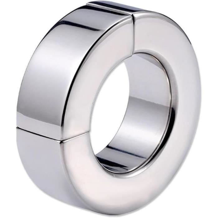 Anneau Pénis En Acier Inoxydable Argenté - Cockring Avec Boules 8 Mm - Sextoy Masculin Design - Neuf