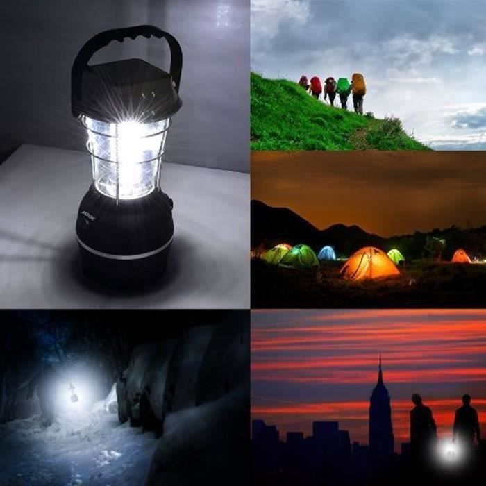 Manivelle Lampe De Poche Solaire Panneau Rechargeable LED Camping D'urgence Main