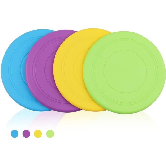 Meilleurs prix pour Frisbee pour Chien - ZHUODIKE - 18cm - Caoutchouc Résistant - 4 Couleurs - Entraînement Pratique