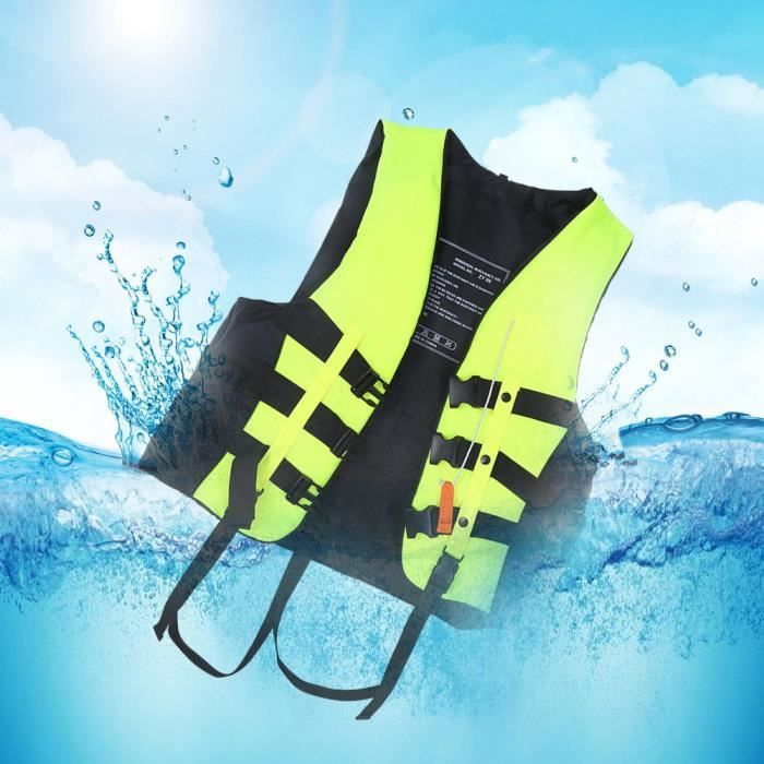 Gilet De Sauvetage Adulte épais - Flottabilité élevée Pour Kayak, Natation, Bateau - Tailles L à 4XL, En Nylon Résistant