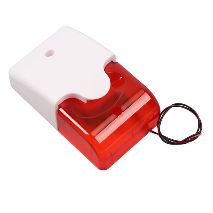 Alarme Stroboscopique 220V 100dB - Voyant LED Rouge Rotatif Pour Atelier Ou Chantier