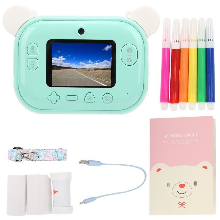 Appareil Photo Instantané Enfant Ushining - Impression Sans Encre, 1080p, 32Go Incluse | Cadeau 3-12 Ans