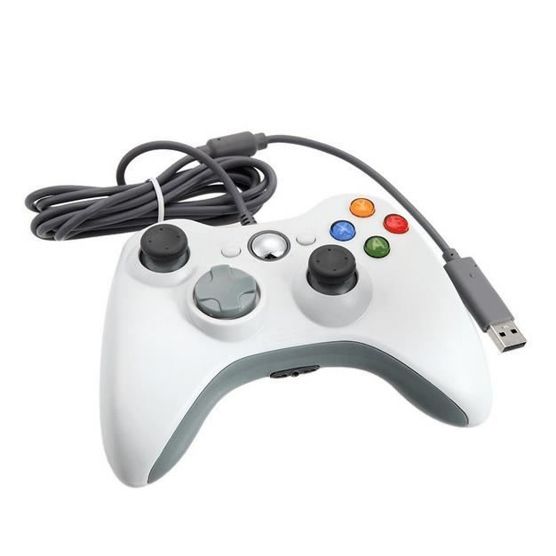 contrôleur Manettes USB filaire Gamepad Game pad Joypad pour Xbox 360 / PC
