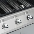 Barbecue à gaz - Noir et argenté - 4+1 zones de cuisson - Allumage piézo - Thermomètre intégré-1