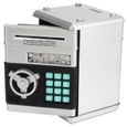 ARAMOX Caisse Tirelire Électronique Tirelire de Mot de Passe ATM de Simulation Boîte de Pièces Cadeau pour Enfant(Argent )-1