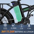 HITWAY Vélo électrique Pliable 20" Noir-Vert - Batterie 36V - 11,2Ah - Écran LCD - Pompe à vélo gratuite-1