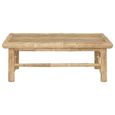 Table de jardin - VIDAXL - Bambou - Carré - 65x65x30 cm-1