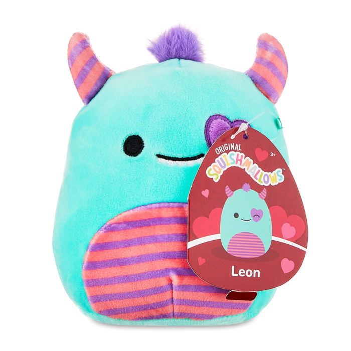Squishmallows San Valentino Leon Il Mostro 12,7 Cm - Peluche Morbidissimo Da Collezione, Regalo Coccoloso Per Bambini E Adulti