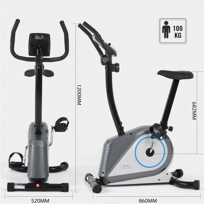 ISE Velo Appartement Magnétique Moniteur LCD, Exercise Bike Siège
