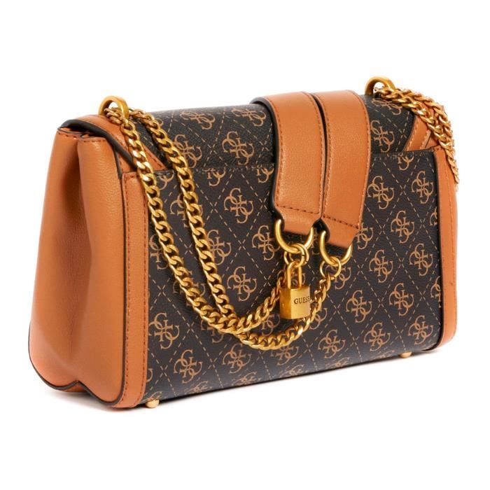 guess shoulder bag brown