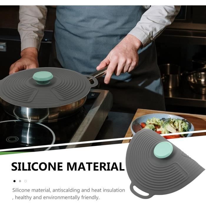 Couvercle en silicone universel pour casseroles et poêles résistant à la  chaleur, alimentaire, couvercle[S393] - Cdiscount Maison