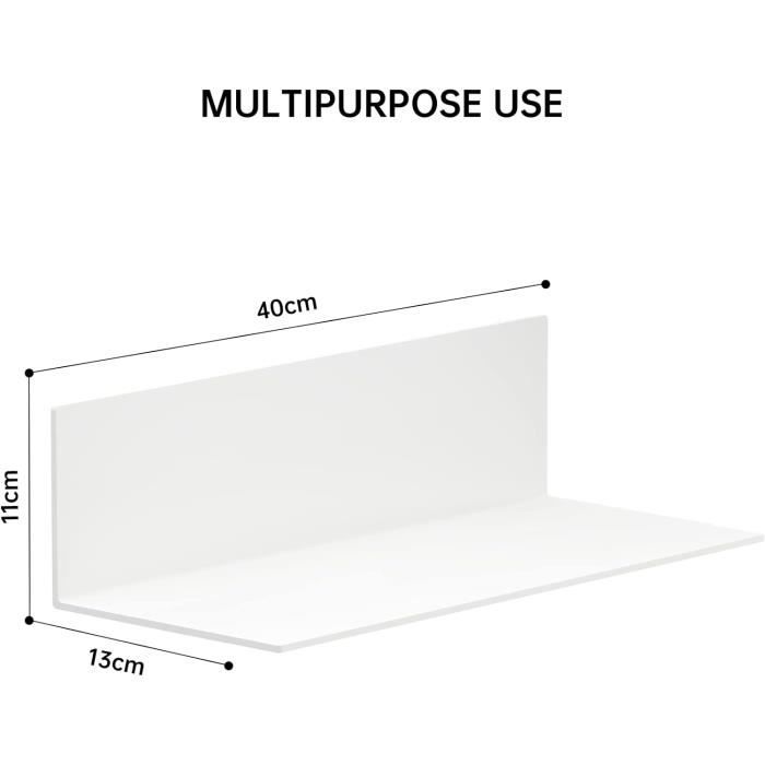 OROPY Étagères Murales Flottantes Lot de 2, Etagère de Rangement eois Massif Support D'affichage