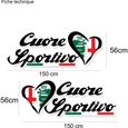 Alfa Romeo Cuore Sportivo coeur X2 - NOIR - Kit Complet - Tuning Sticker Autocollant Graphic Decals-2
