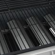 Barbecue à gaz - Noir et argenté - 4+1 zones de cuisson - Allumage piézo - Thermomètre intégré-2