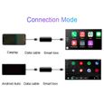CarPlay Adaptateur de dongle USB Filaire Auto Voiture Compatible pour IPhone Android Avec Commande Vocale GPS- Noir-2