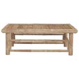 Table de jardin - VIDAXL - Bambou - Carré - 65x65x30 cm-2