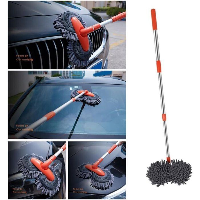 Brosse De Nettoyage De Voiture | Accessoires De Nettoyage Et Plumeau Pour L' Intérieur Et L'extérieur De La Voiture – 2 X Extensible Sans Rayures Pour Intérieur Et Extérieur – Nettoyage De La