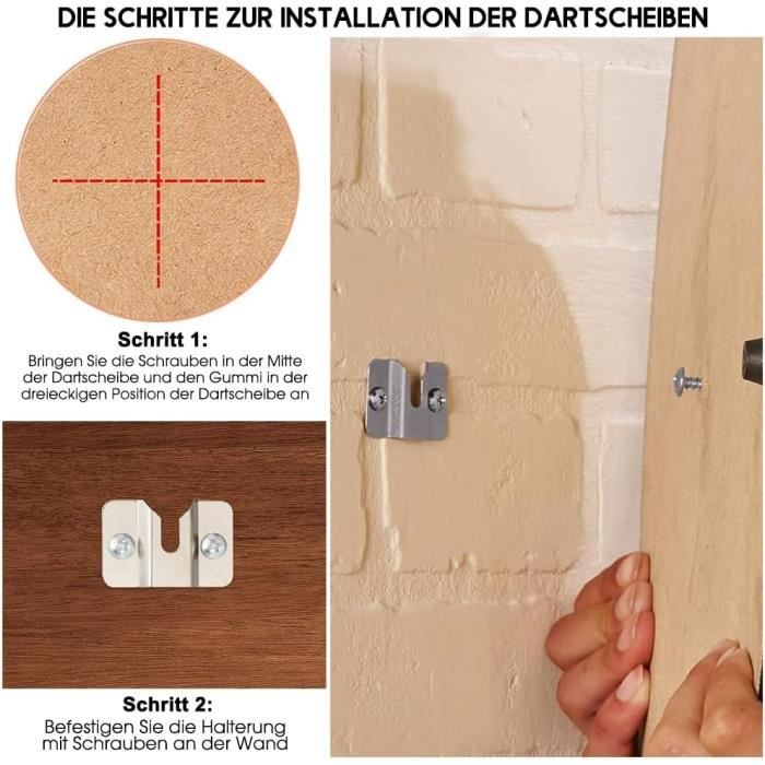 2 Supports Muraux Pour Cible De Fléchettes En Acier - CyeeLife
