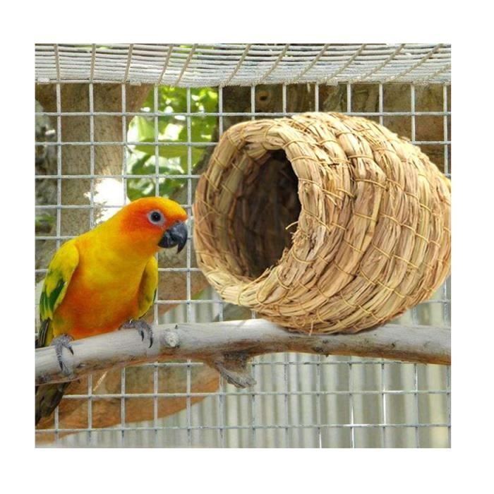 Paille de Cage à Oiseaux - Nid d'oiseau Fait à la Main pour  perruches-Nichoir en Paille respectueux de l'environnement, nid d'oiseau -  Cdiscount Animalerie