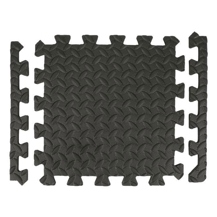 Tapis De Sol Puzzle En Mousse EVA – Lot De 20 Dalles 30x30 Cm + 40 Bordures – Antidérapant, Sans BPA – Pour Gym, Garage, Salle De Sport, Aire De Jeux