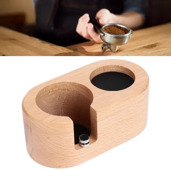 Porte-filtre à café à base en bois, support de filtre à main