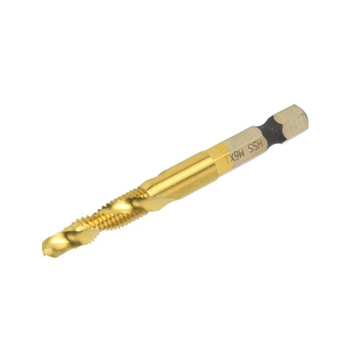 Foret Taraud HSS à Tige Hexagonale - Cannelures Droites, Pour Pièces Fines (<5 Mm) - Tailles M2.5 à M12, Pour Métal, Bois, Plastique