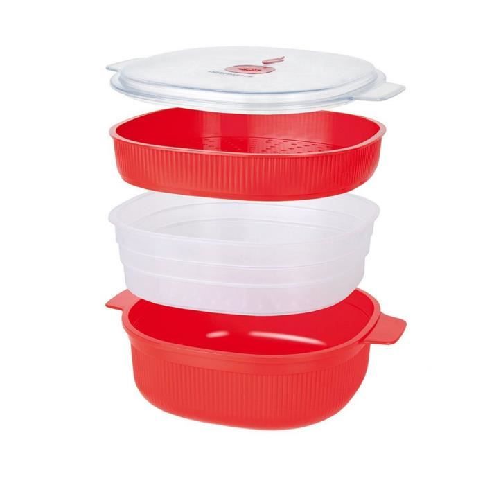 Cuiseur Vapeur Micro-ondes Snips - 4L Pour Pâtes Et Légumes - Made In Italy Blanc