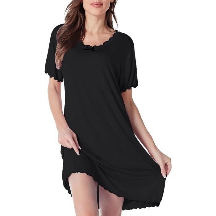 Liquette de nuit cheap femme manche courte