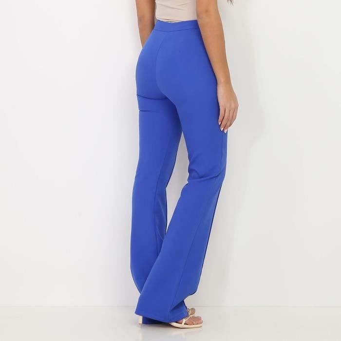 Pantalon flare bleu best sale