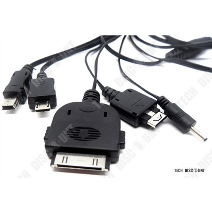TD® 10 en 1 câble chargeur universel alimentation connecteurs rétractable  USB charge rapide téléphone multicanal compatible smartpho - Cdiscount  Téléphonie