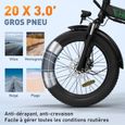 HITWAY Vélo électrique Pliable 20" Noir-Vert - Batterie 36V - 11,2Ah - Écran LCD - Pompe à vélo gratuite-3