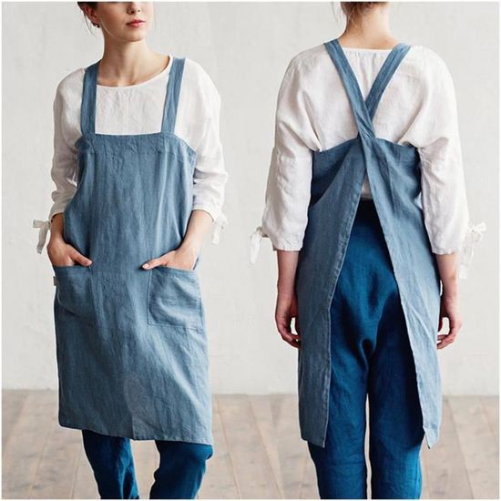 Cuisson poches TABLIER Dos Croisé robe tablier de cuisine Working Cloth Antisalissures Cuisson poches TABLIER Dos Croisé robe tablier de cuisine Working Cloth Antisalissures