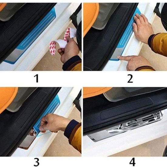 WangkaiX 4pcs Protection Seuil Porte Voiture Pour VW Golf 7 7.5 8 MK7 MK8 R 2020, Acier Inoxydable Protection Seuil Porte Voiture Seuil Anti-Rayures Seuil