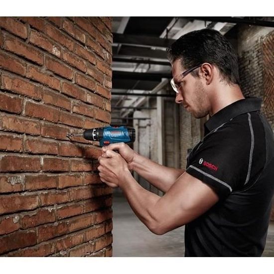 Bosch Professional GSB 12V-15 Perceuse + GDR 12V-105 Visseuse à Percussion 12V - 2 Batteries 2.0Ah + Chargeur