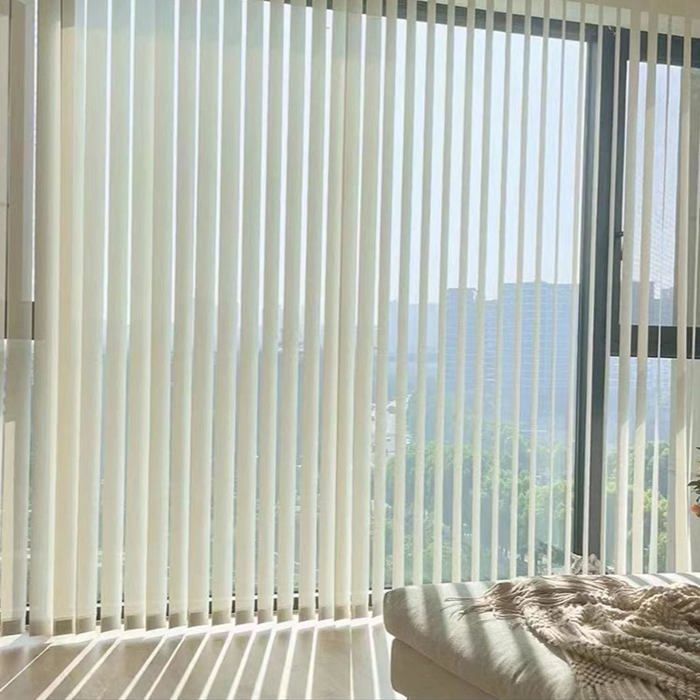 Stores à Lamelles Verticales Sur Mesure - Tissu Coton/lin, 60-80% Occultation, Largeur 50-150cm, Hauteur Libre, Rail Aluminium