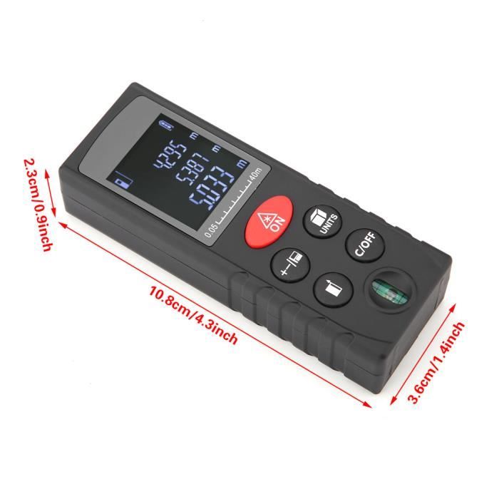 Télémètre laser 0.05 à 40m LCD Mètre laser numérique - Cdiscount Bricolage