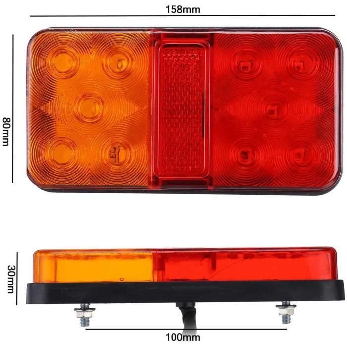 2PCS Luci LED 12V/24V Per Camion E Rimorchi - Luci Di Coda, Freno E Frecce Con Effetto Sequenziale - Foto 2