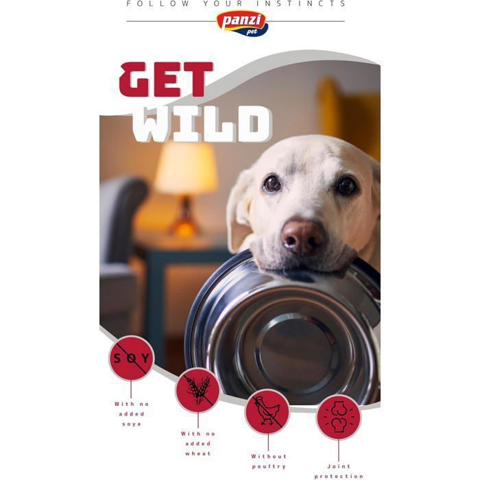 Panzi Pet Get Wild Hypoallergenic Lamm-Hundefutter – 15 Kg, Ohne Huhn, Für Sensible & ältere Hunde