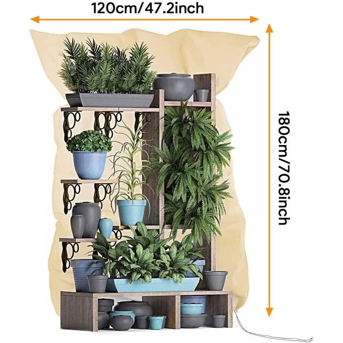 housse de protection pour plantes hiver 120 x 180 cm