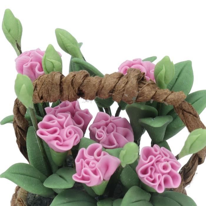 SALUTUYA Pot de fleurs en pot miniature pour maison de poupée Plante en Pot  Miniature de Maison de Poupée Échelle jeux d'activite