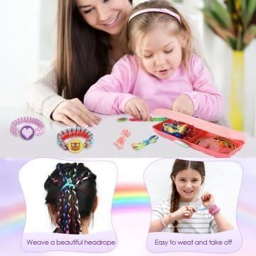 Metier a Tisser Bracelet Bresilien Machine, Kit de Fabrication de Bracelet d'amitié avec Couleur Autocollants, Enfant Fille[S88] - Beaux-Arts et Loisirs créatifs