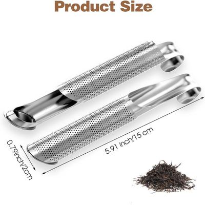 GGUFAY Filtres à Thé En Acier Inoxydable Diffuseur De Thé Réutilisable Infuseur à Thé à Long Manche Passoire à Thé En Maille