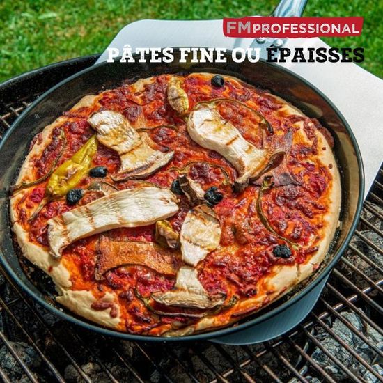 MUSISALY Plaque à Pizza Grillagée Antiadhésive Ronde 32 Cm - Aluminium Perforé