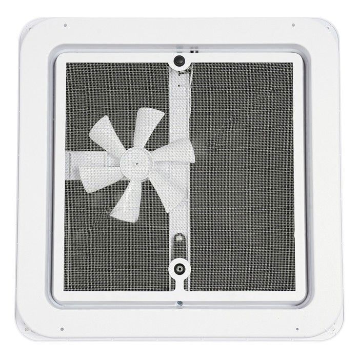 Trappe De Toit Pour Caravane 42x42 Cm - Fenêtre D'Aération Transparente Avec Moustiquaire Et Ventilateur, Installation Facile