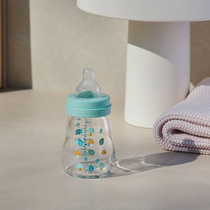 Biberon MAM Verre 260ml - Tétine Silicone Débit Moyen, Facile à Nettoyer, Sans BPA - 2-4 Mois
