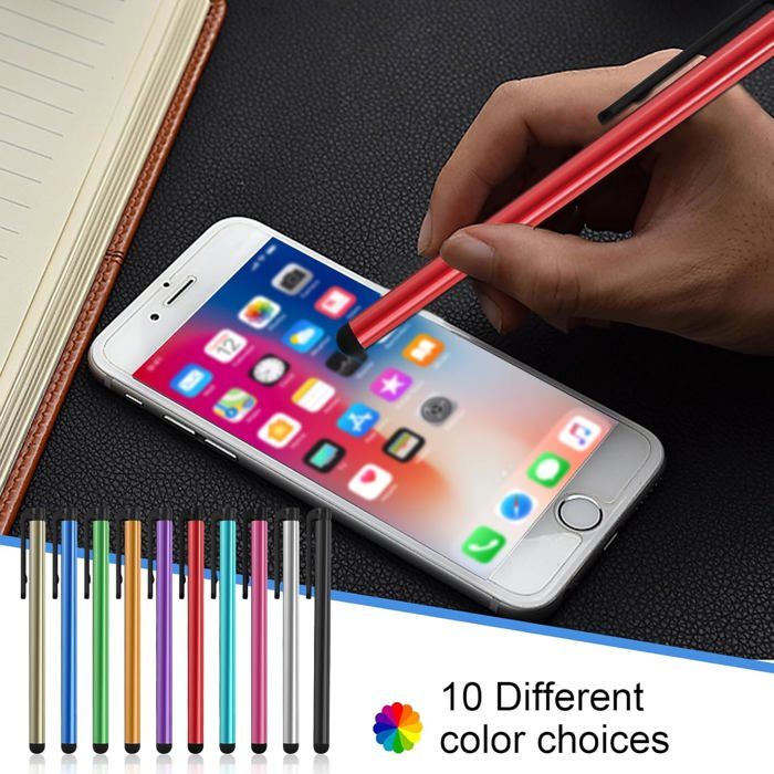 Lot De 5 Stylets Tactiles Universels - Précis & Anti-Rayures Pour Tablette, Smartphone, GPS & Écran Tactile, Design Diamant Élégant