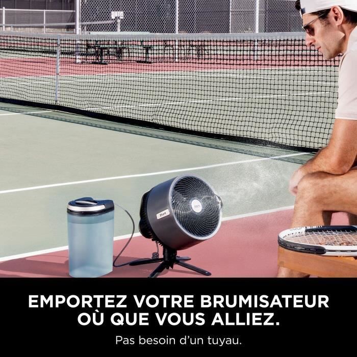 Ventilateur Portable Avec Brumisateur – Réservoir 300 Ml – Léger, Silencieux – Pour Bureau, Camping, Extérieur – 7x27,5 Cm - 8